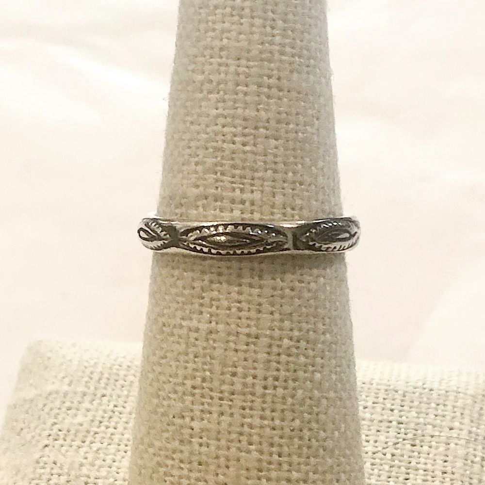 SILPADA Sterling Silver Oxidized Stacking Ring Sz 7, 7-3/4